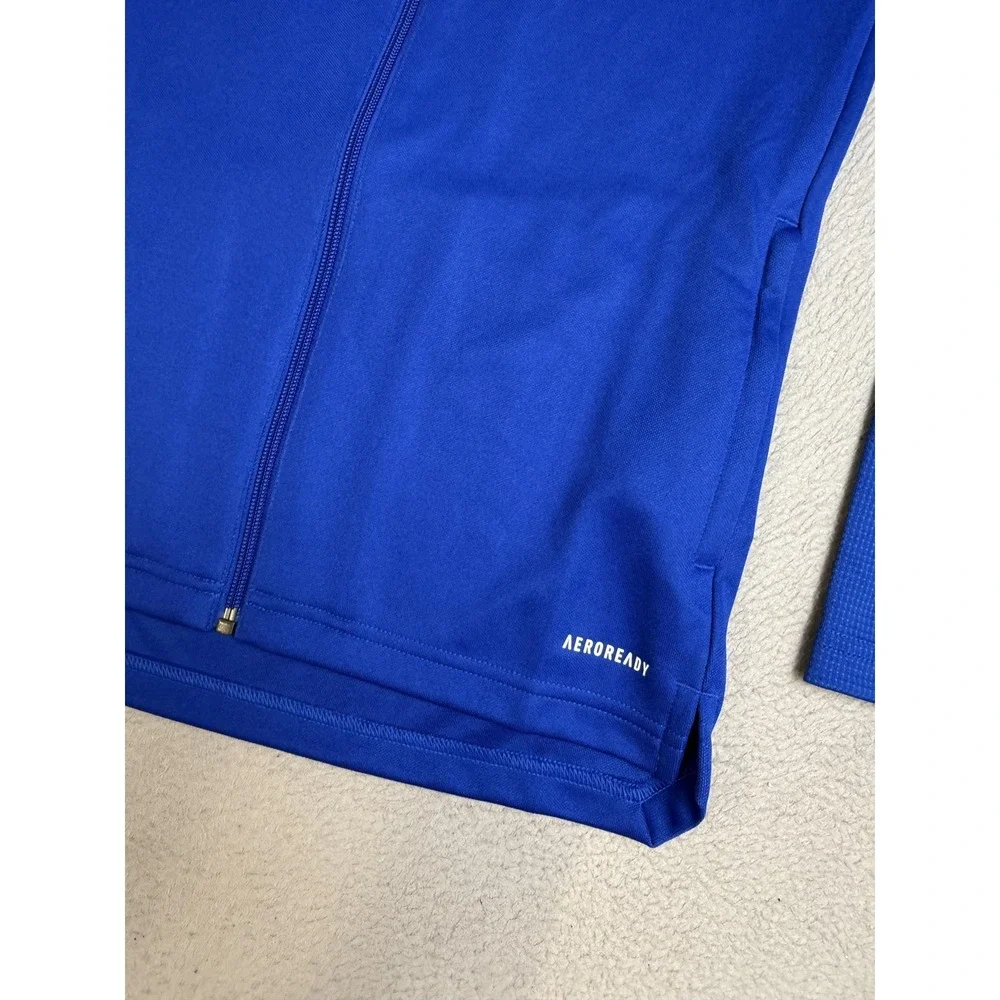 Adidas Jacket Kids Small Blue AEROREADY Track Top Soccer Football FS7100‎ Youth